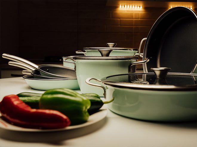 Набор посуды Delimano с экологичным антипригарным покрытием